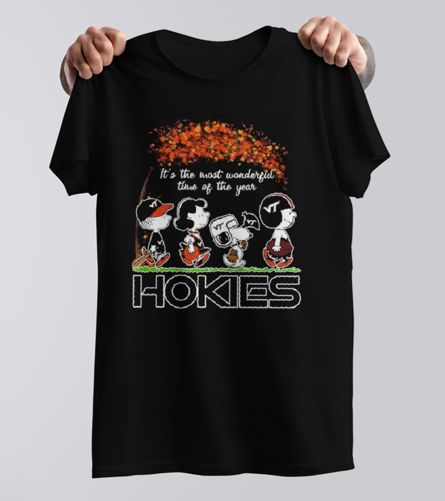 It’s The Most Wonderful Time Of The Year Hokies VT Peanuts Characters T-Shirt
