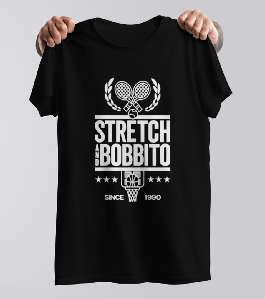 Koolboblove Stretch And Bobbito Court Tennis And Basketball Since 1990 T-Shirt