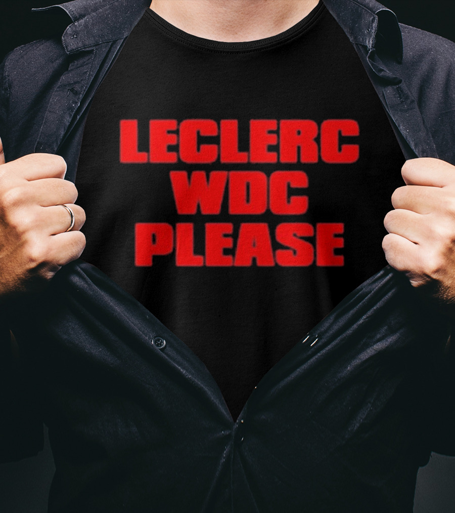 Leclerc WDC Please F1 Racing Champion Quest T-Shirt