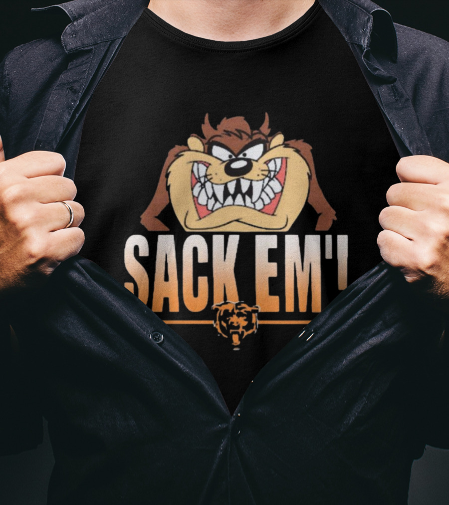 Looney Tunes Taz Sack Em’ Chicago Bears NFL T-Shirt