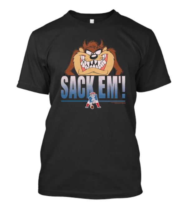 Sack Em' Looney Tunes Taz X New England Patriots NFL T-Shirt
