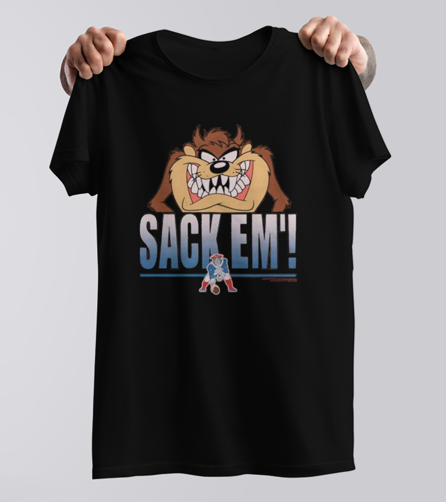 Sack Em' Looney Tunes Taz X New England Patriots NFL T-Shirt
