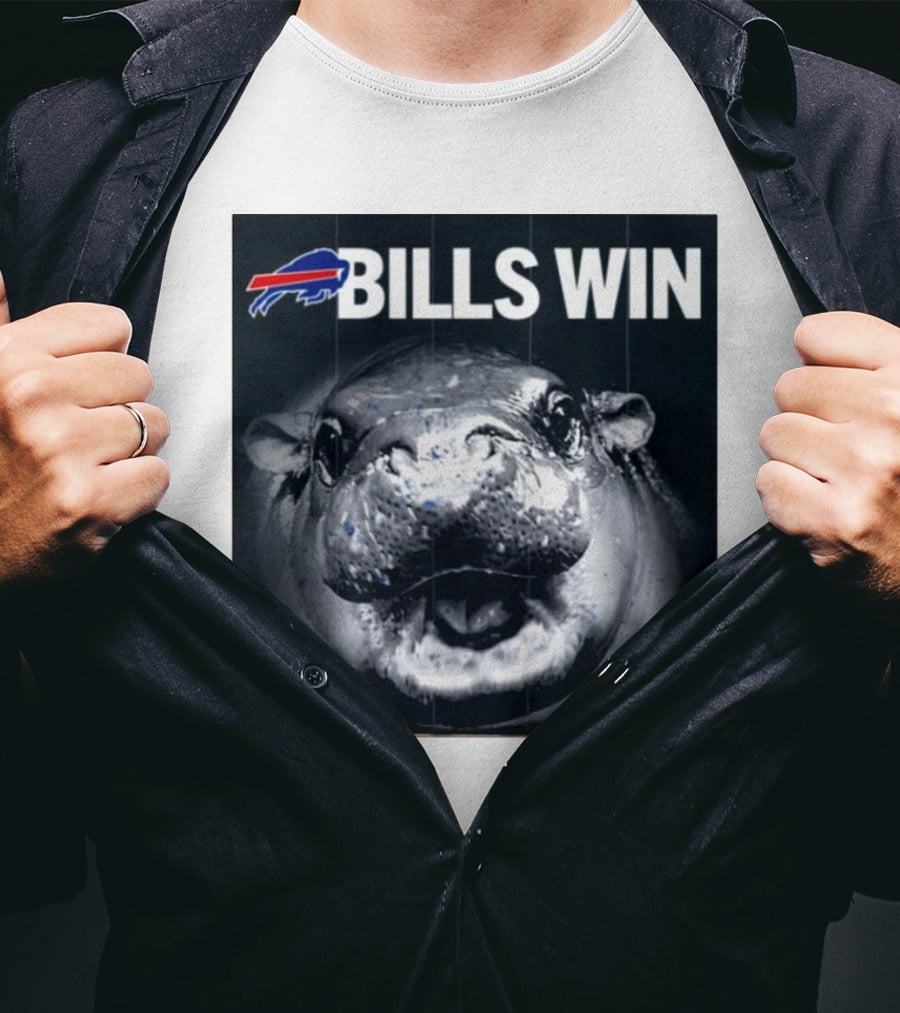 BILLS WIN Buffalo Bills Mafia GoBills Moodeng BUF 47 JAX 10 T-Shirt