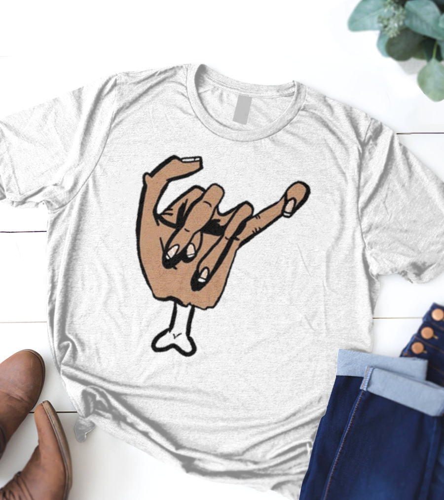 Ricky Berwick Crippled Bone Hand Gesture T-Shirt