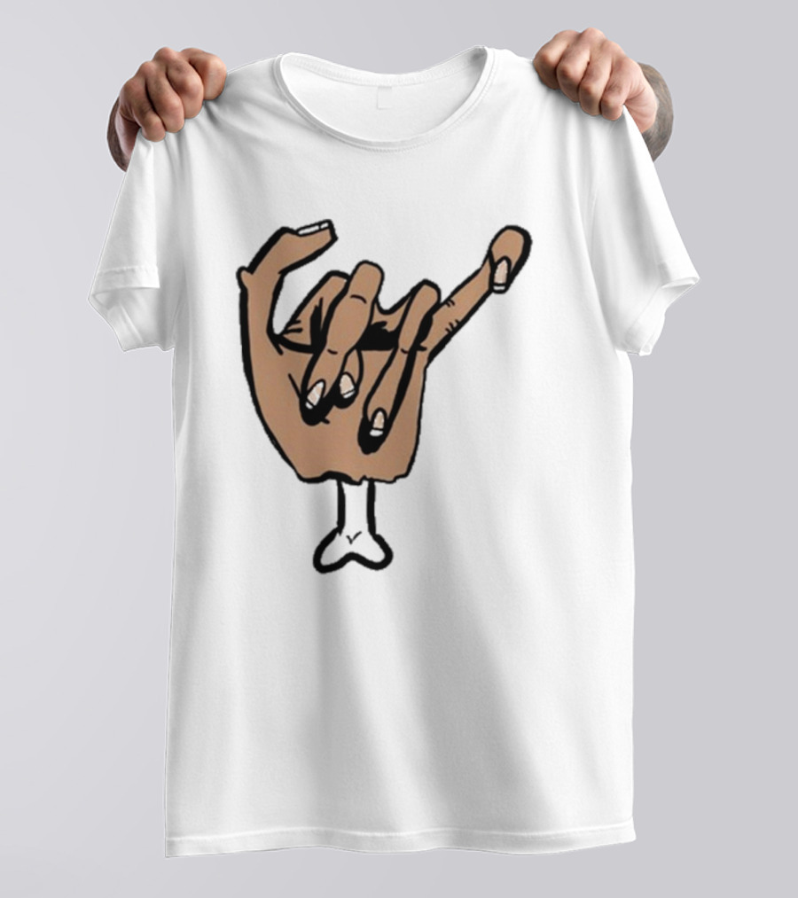 Ricky Berwick Crippled Bone Hand Gesture T-Shirt