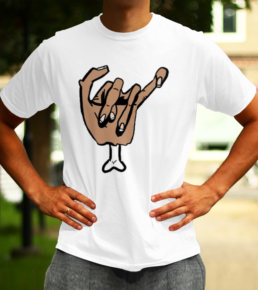 Ricky Berwick Crippled Bone Hand Gesture T-Shirt