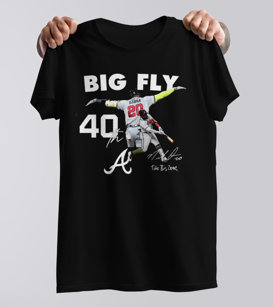 Big Fly 40th Braves Acuna Jr The Big Bear Ozuna 20 T-Shirt