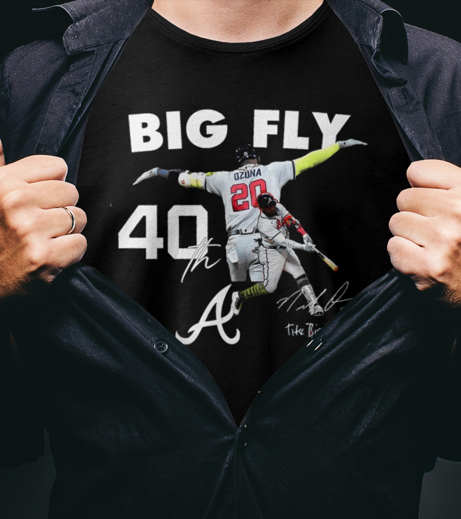 Big Fly 40th Braves Acuna Jr The Big Bear Ozuna 20 T-Shirt