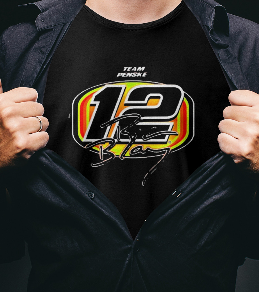 Ryan Blaney Team Penske 12 Menards Signature T-Shirt