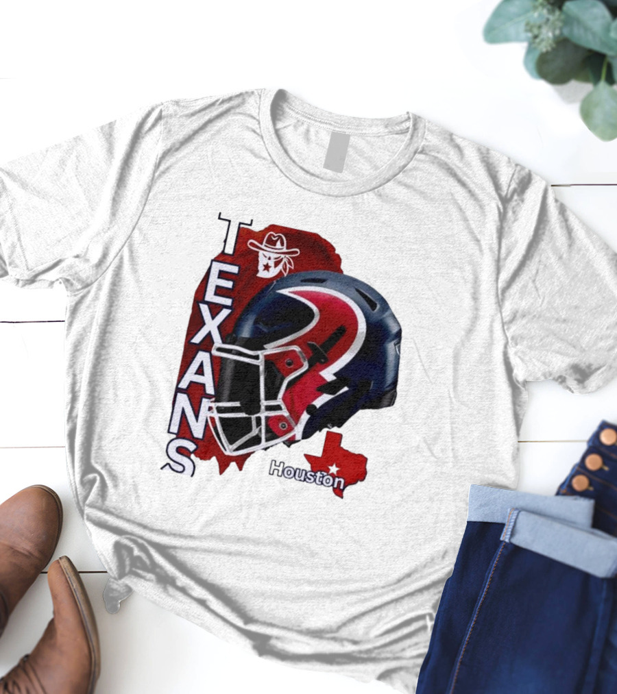 Texans Houston Team Spirit Sports Helmet Texans T-Shirt