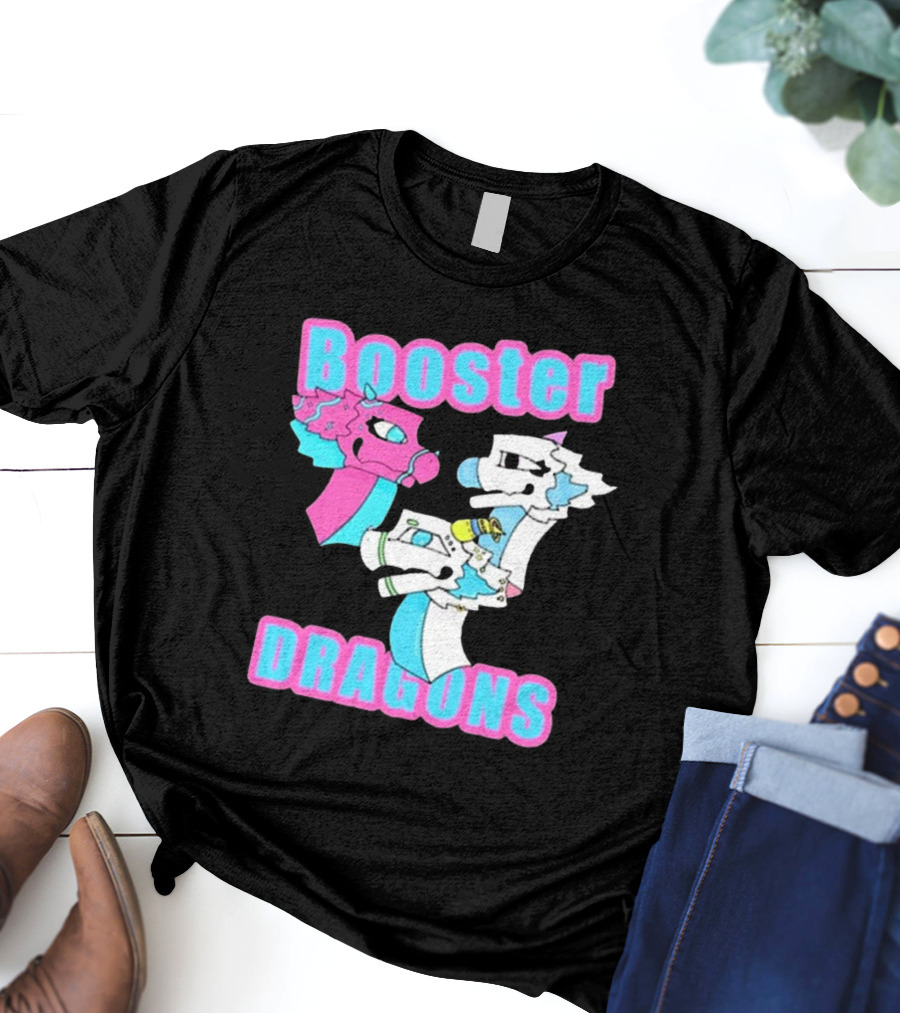 Booster Dragons Colorful Cartoon Characters T-Shirt