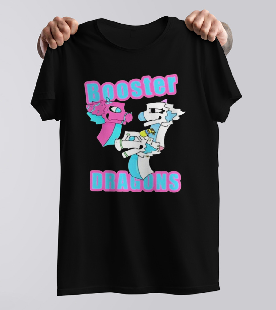 Booster Dragons Colorful Cartoon Characters T-Shirt