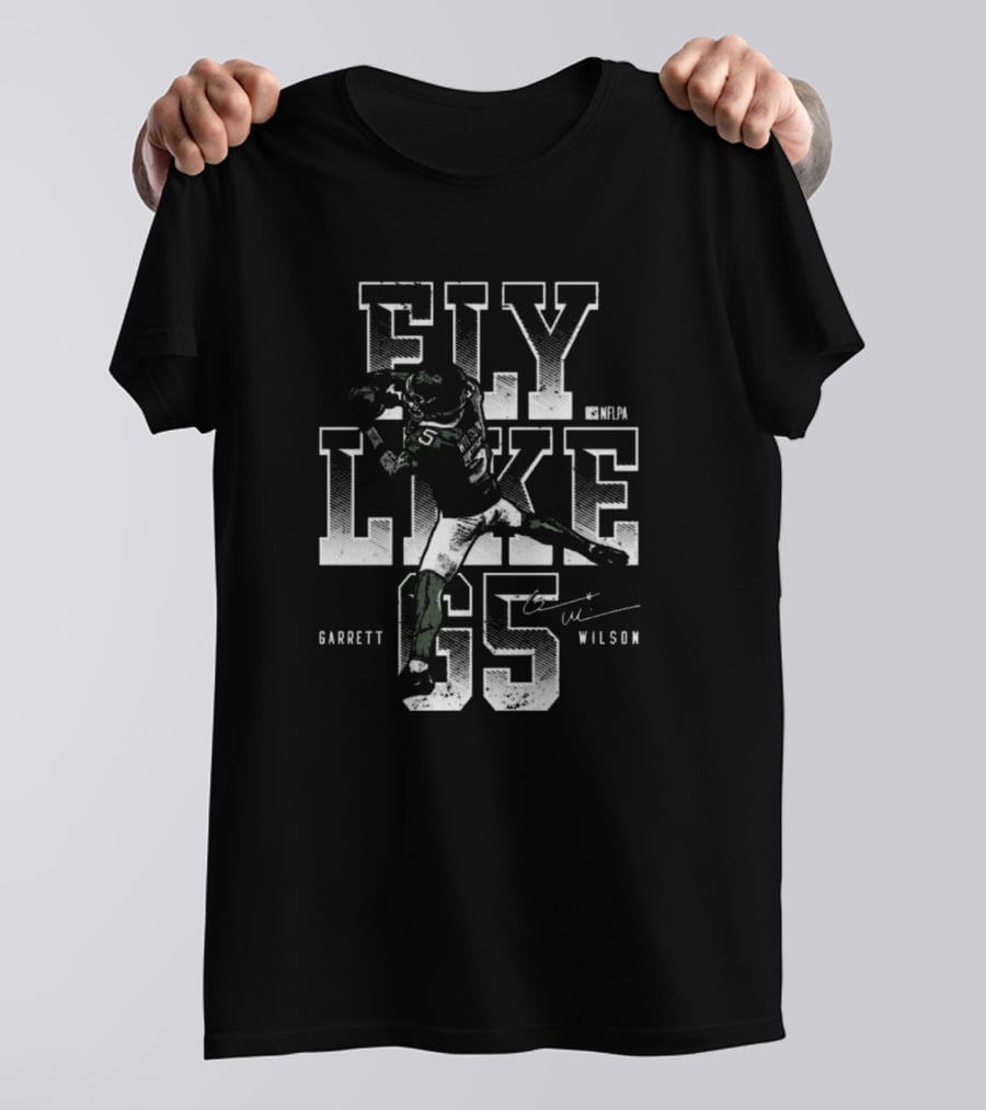Garrett Wilson Fly Like G5 Signature NFLPA New York Jets T-Shirt