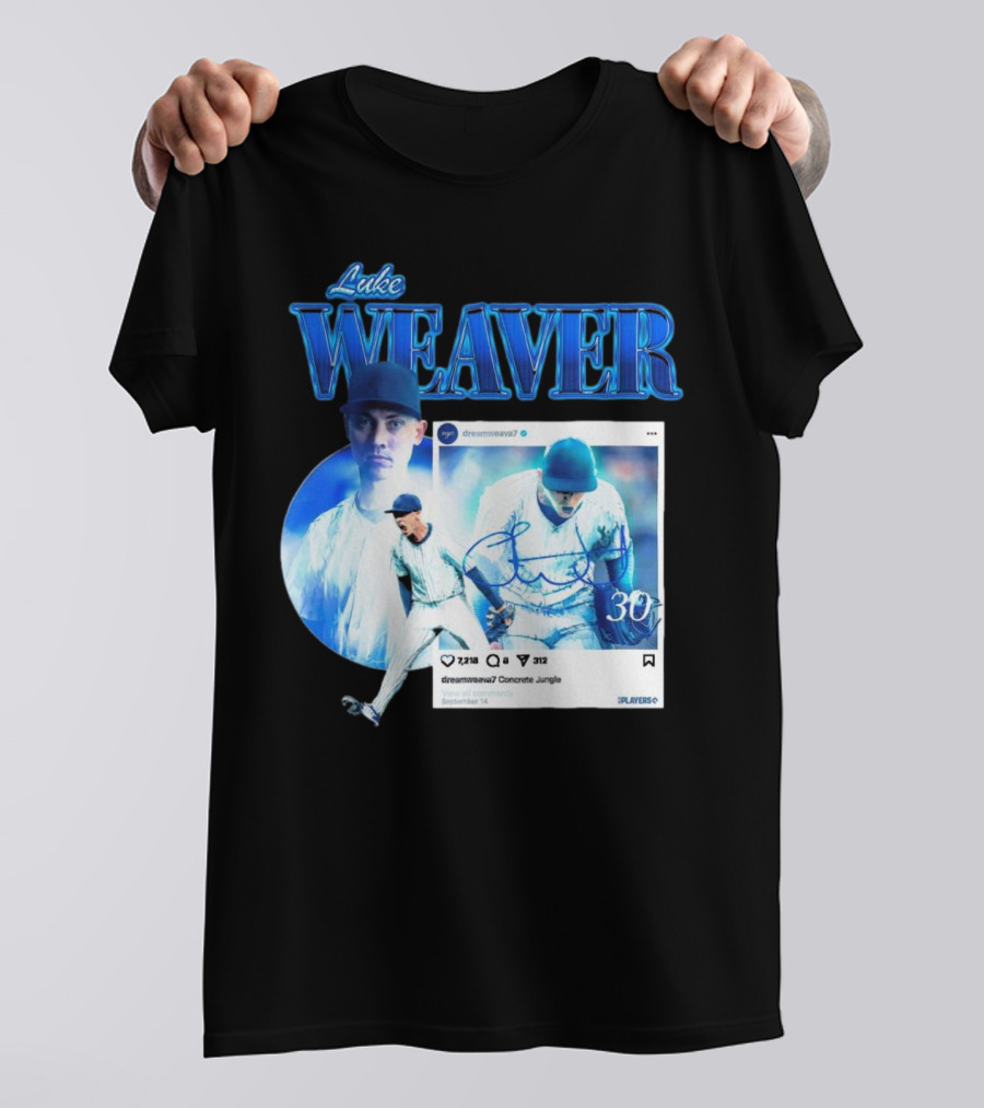 Luke Weaver Dream Weaver New York Concrete Jungle 30 Signature Playoffs T-Shirt
