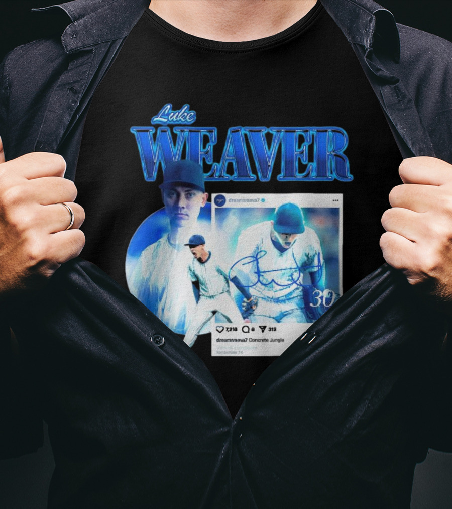 Luke Weaver Dream Weaver New York Concrete Jungle 30 Signature Playoffs T-Shirt
