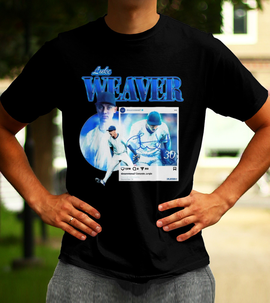 Luke Weaver Dream Weaver New York Concrete Jungle 30 Signature Playoffs T-Shirt