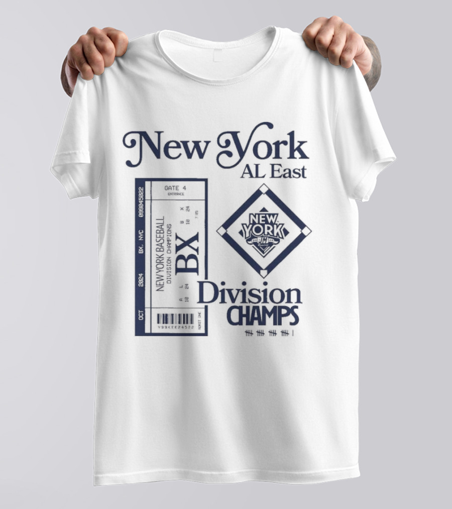 New York AL East BX Baseball Division Champs T-Shirt