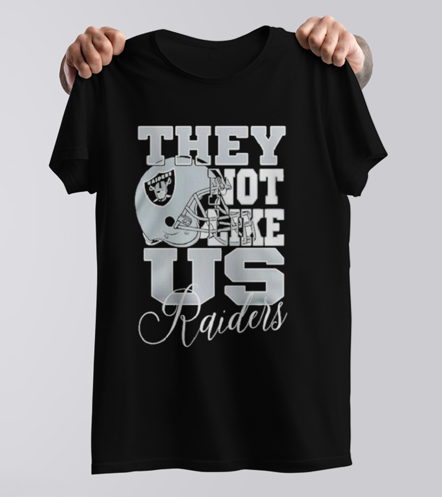 They Not Like Us Raiders Football Helmet T-Shirt