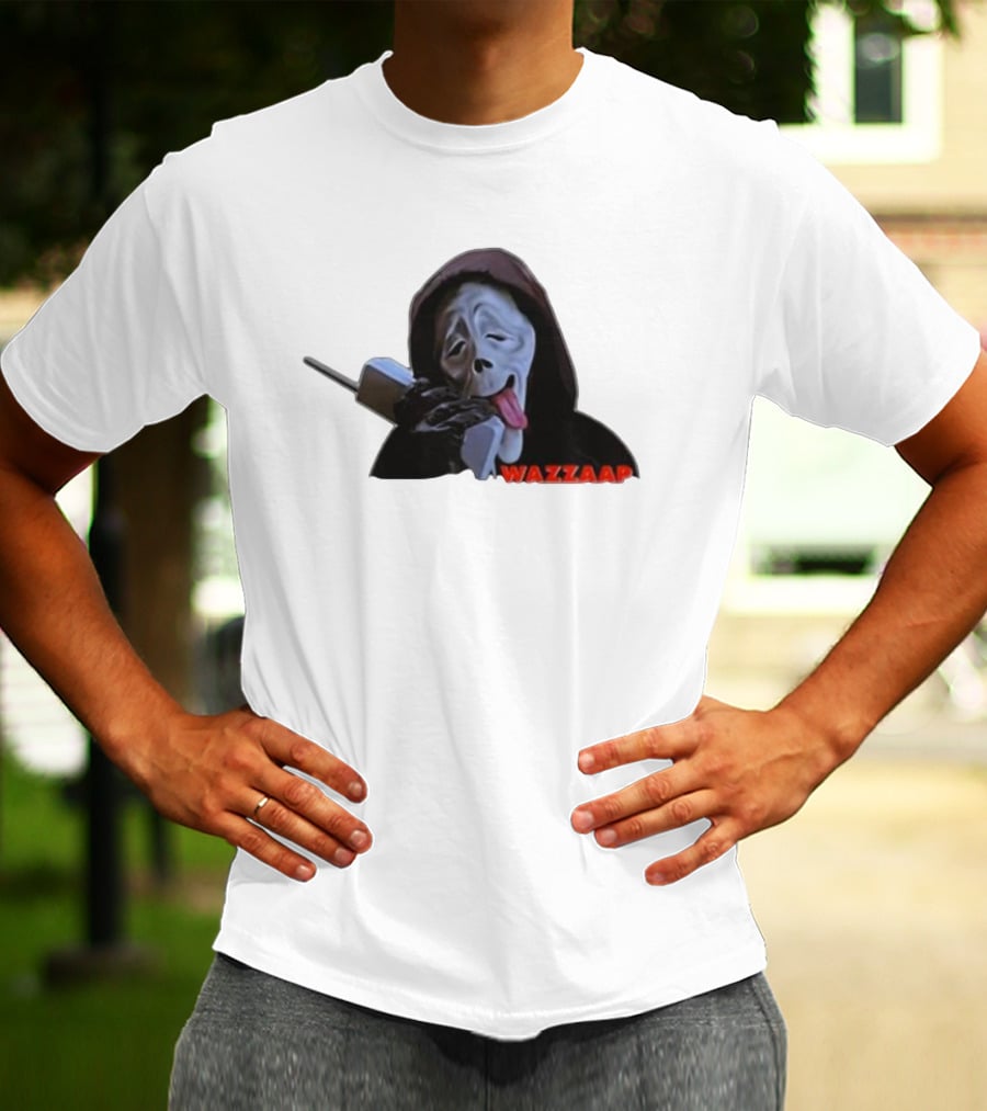 Wazzap Meme Hoodie Ghost Face With Phone T-Shirt