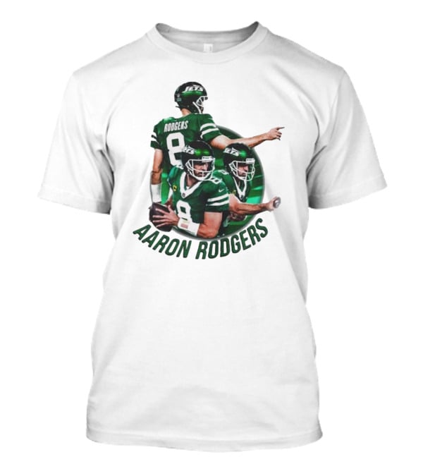 Aaron Rodgers New York Jets NFL Quarterback Number 8 T-Shirt