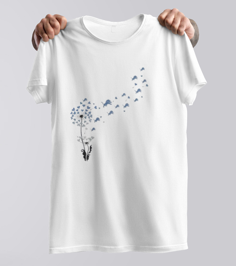 Detroit Lions Dandelion Flower Burst T-Shirt