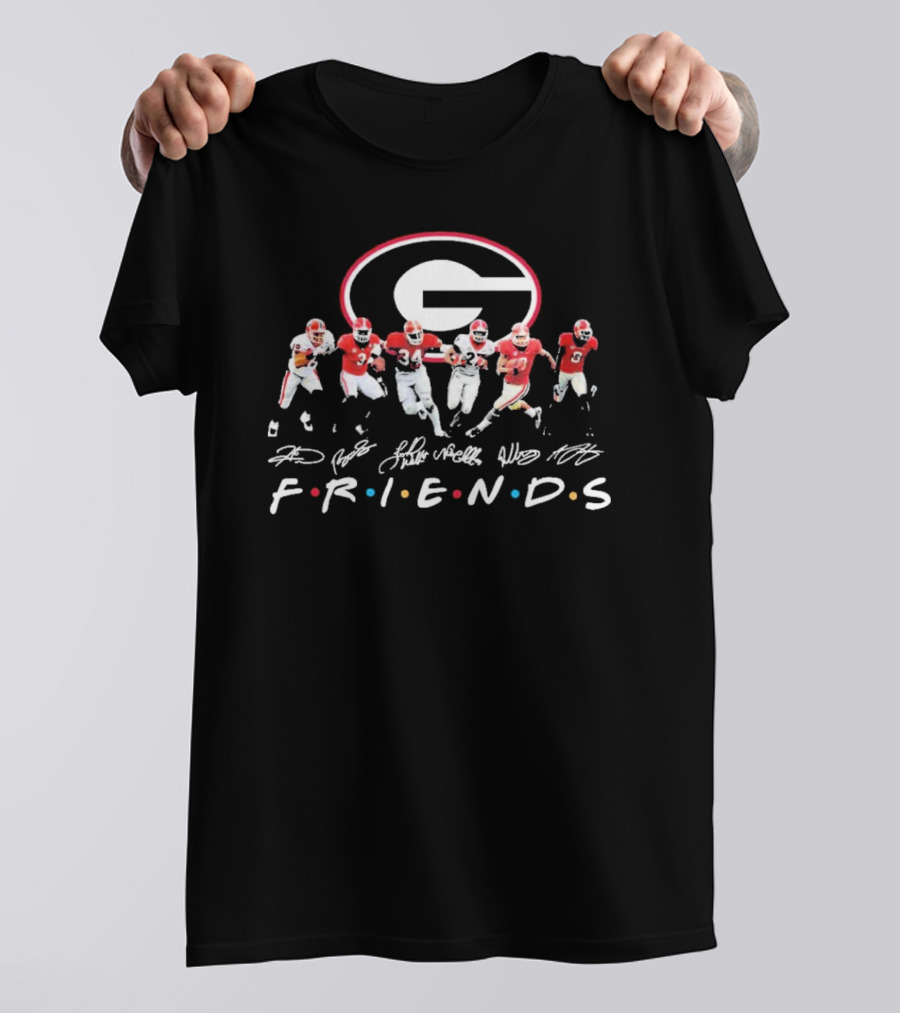 Friends Georgia Bulldogs Football Players Signatures T-Shirt