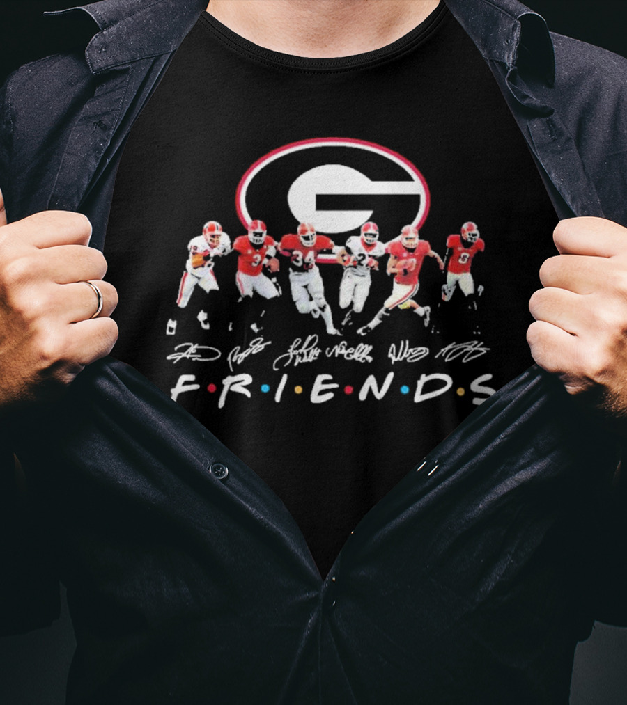 Friends Georgia Bulldogs Football Players Signatures T-Shirt