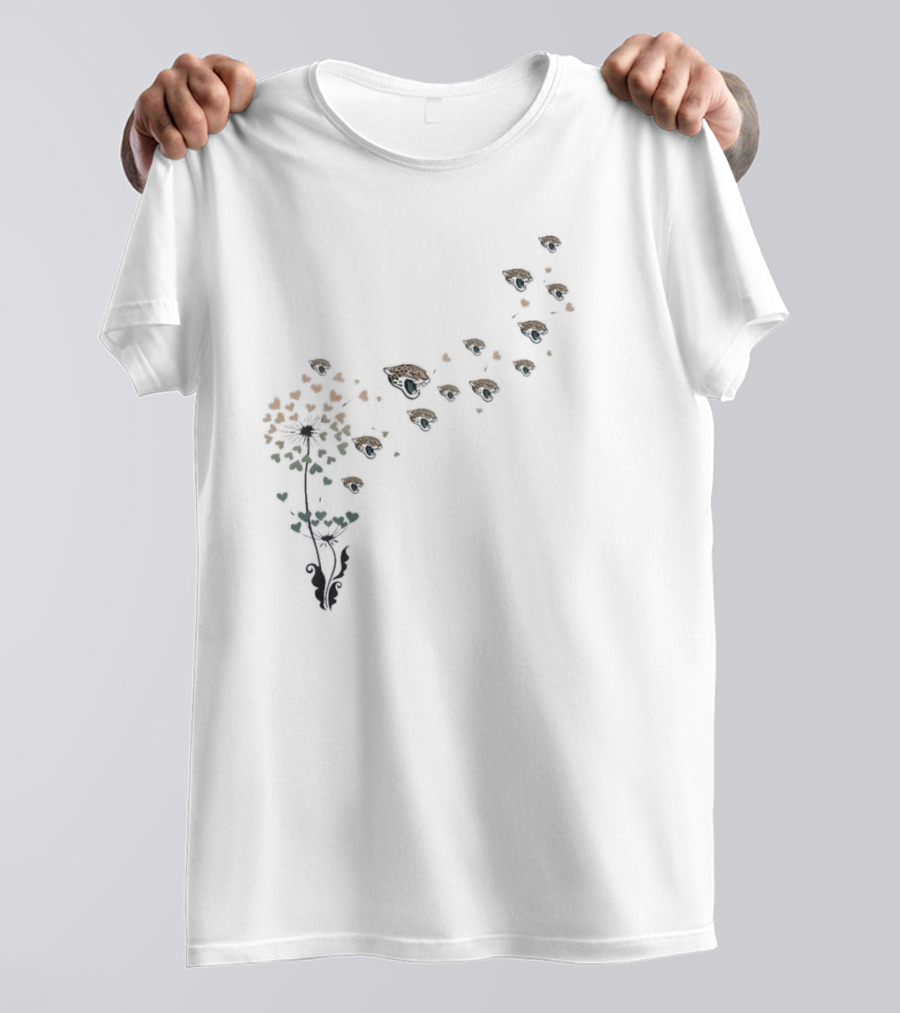 Jacksonville Jaguars Floral Dandelion Logo T-Shirt