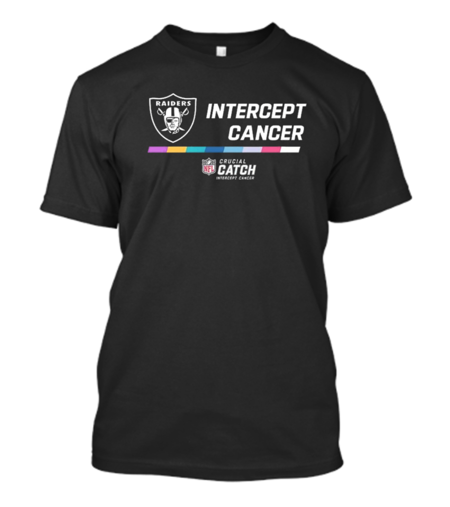 Las Vegas Raiders Crucial Catch NFL Intercept Cancer T-Shirt