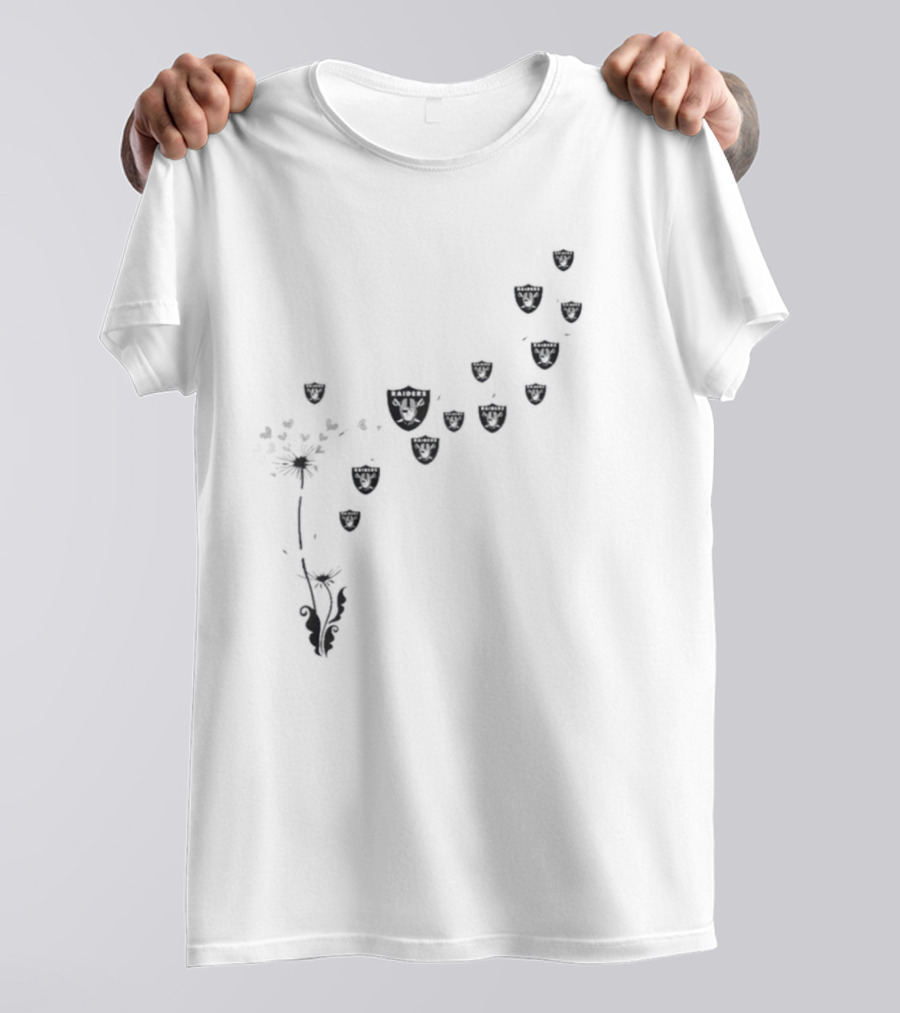 Las Vegas Raiders Dandelion Floral Emblem T-Shirt