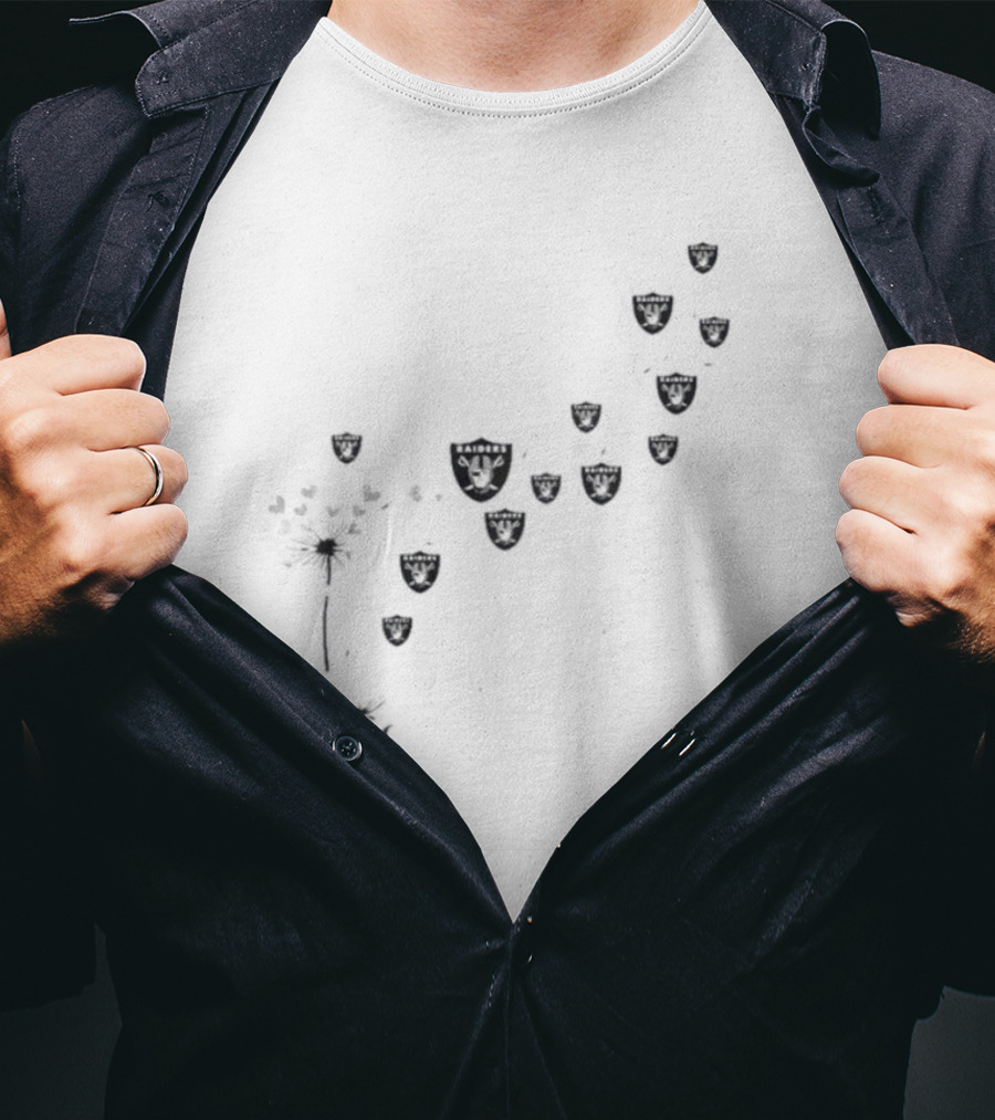 Las Vegas Raiders Dandelion Floral Emblem T-Shirt