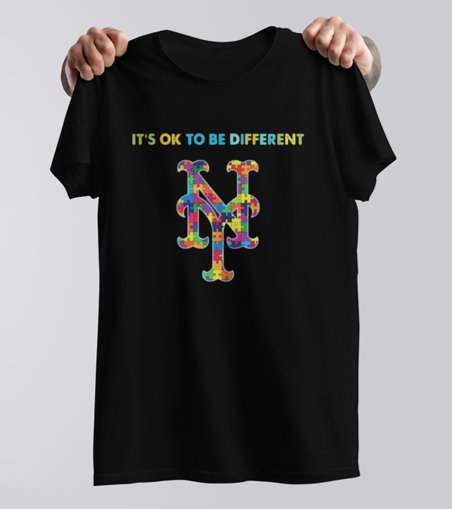 New York Mets It's Ok To Be Different Autism T-Shirt