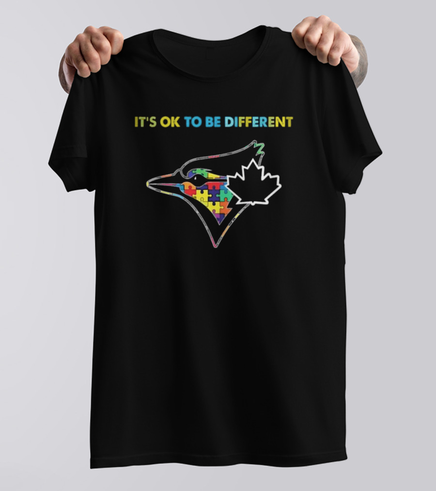 Toronto Blue Jays It's Ok To Be Different Autism Puzzle T-Shirt