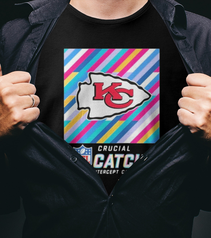 NFL Crucial Catch Intercept Cancer Kansas City Chiefs T-Shirt