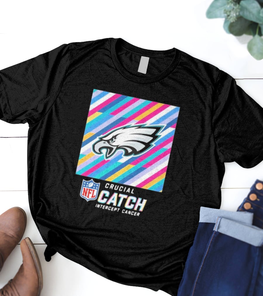 NFL Crucial Catch Intercept Cancer Philadelphia Eagles T-Shirt