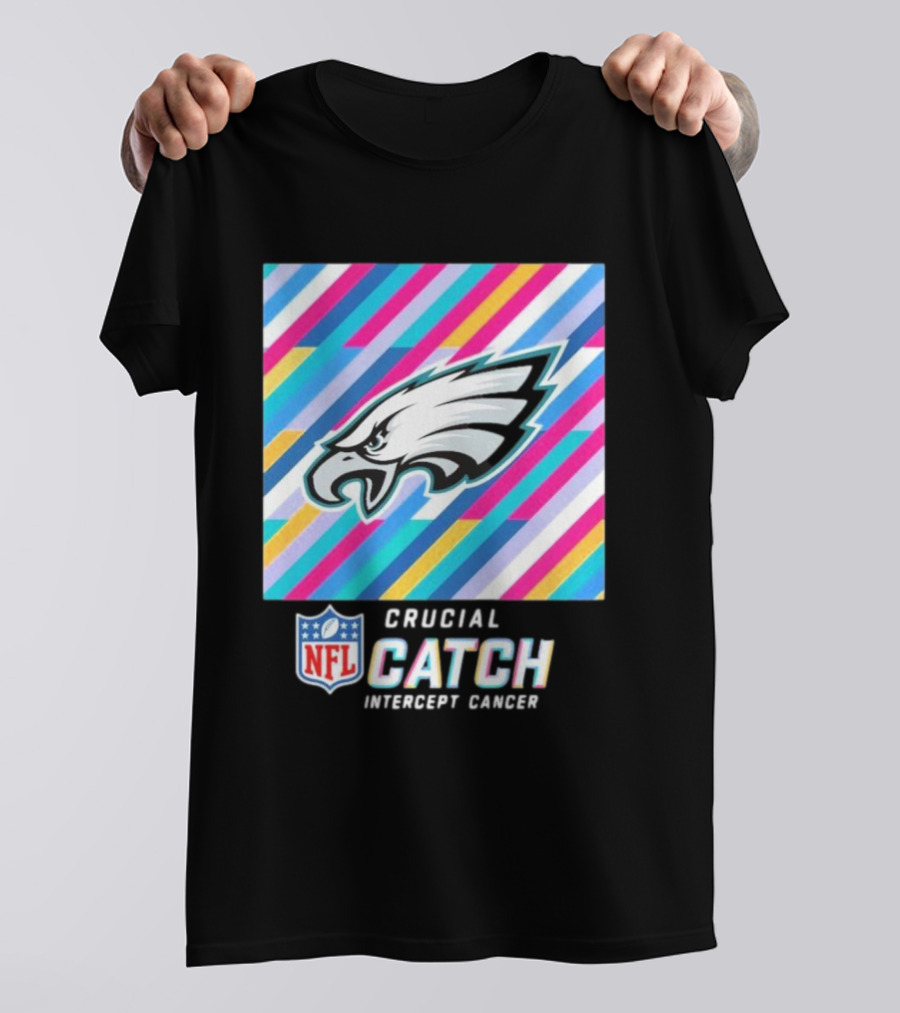 NFL Crucial Catch Intercept Cancer Philadelphia Eagles T-Shirt