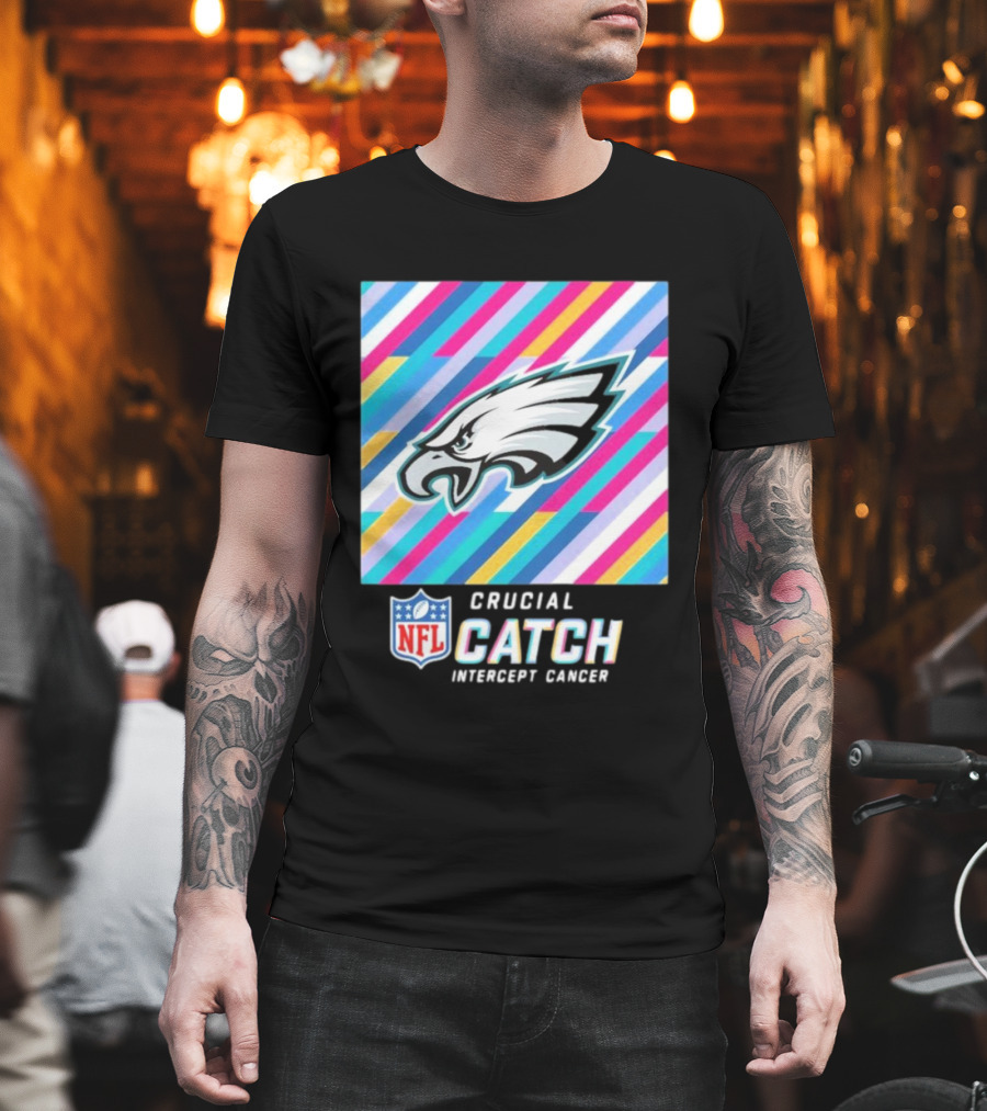 NFL Crucial Catch Intercept Cancer Philadelphia Eagles T-Shirt