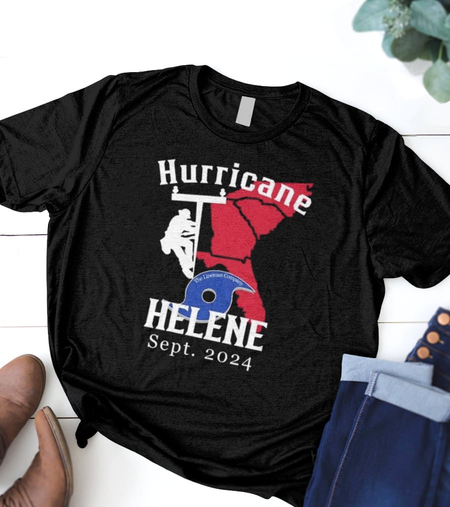 Hurricane Helene The Lineman Company Sept. T-Shirt