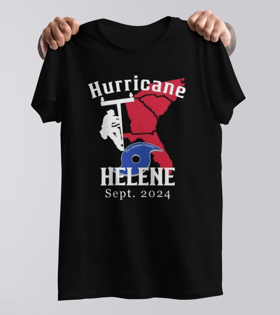 Hurricane Helene The Lineman Company Sept. T-Shirt