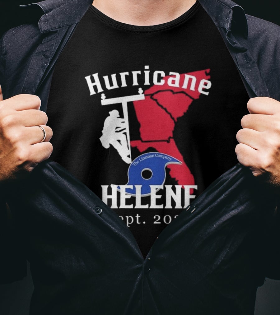 Hurricane Helene The Lineman Company Sept. T-Shirt