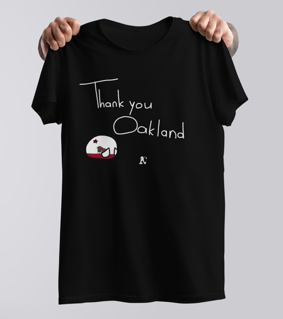 Thank You Oakland Athletics California Bear Flag T-Shirt