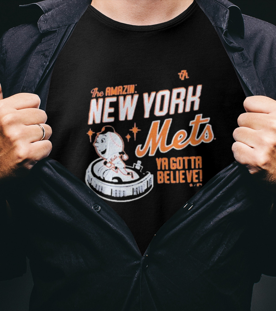 The Amazin' New York Mets Ya Gotta Believe Mr. Met T-Shirt