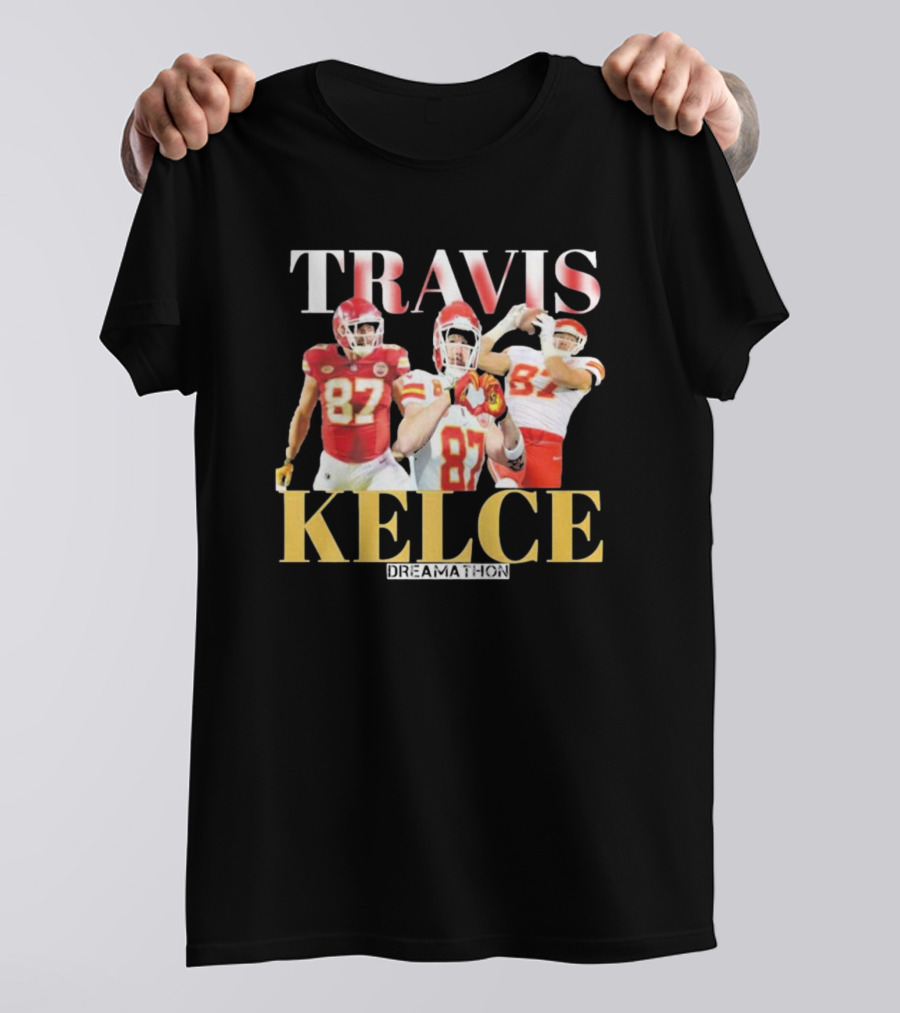 Travis Kelce Kansas City Chiefs Dreamathon Players Action Trio T-Shirt
