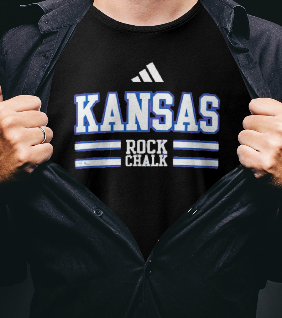 Kansas Jayhawks Rock Chalk Sideline Strategy Pregame T-Shirt