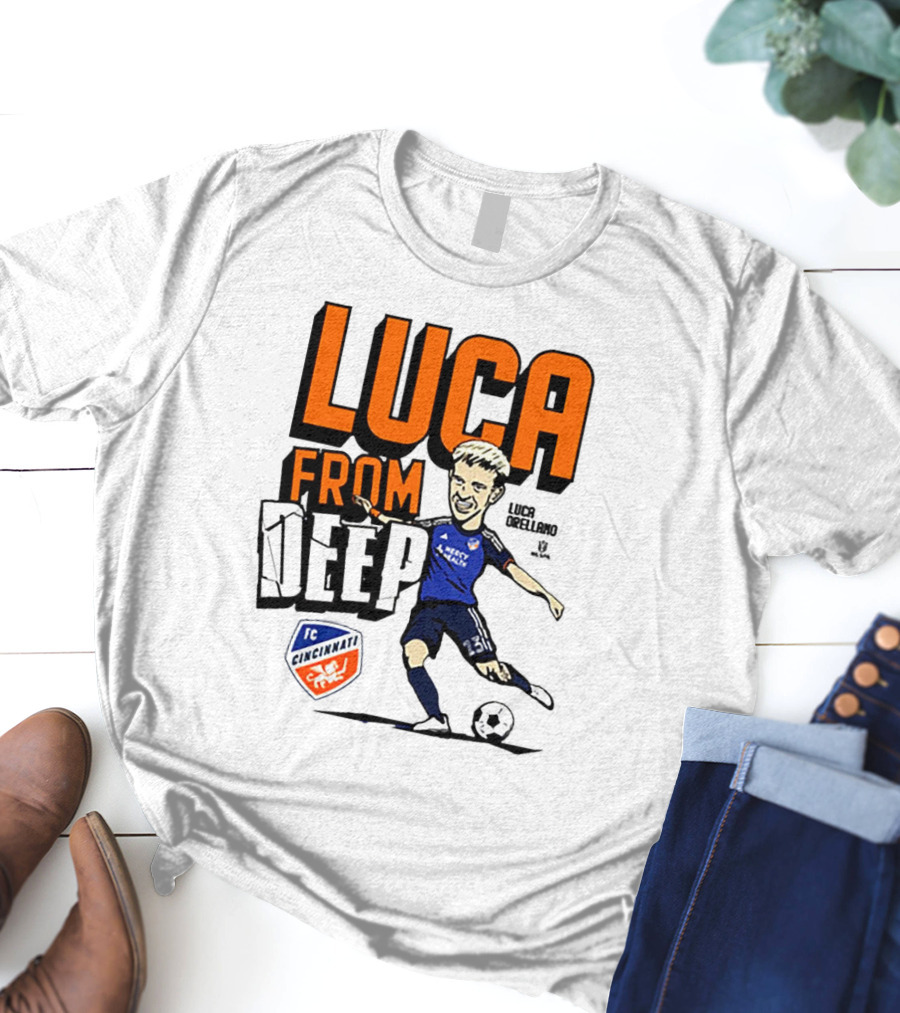 Luca Orellano FC Cincinnati From Deep Soccer Player Action Image T-Shirt