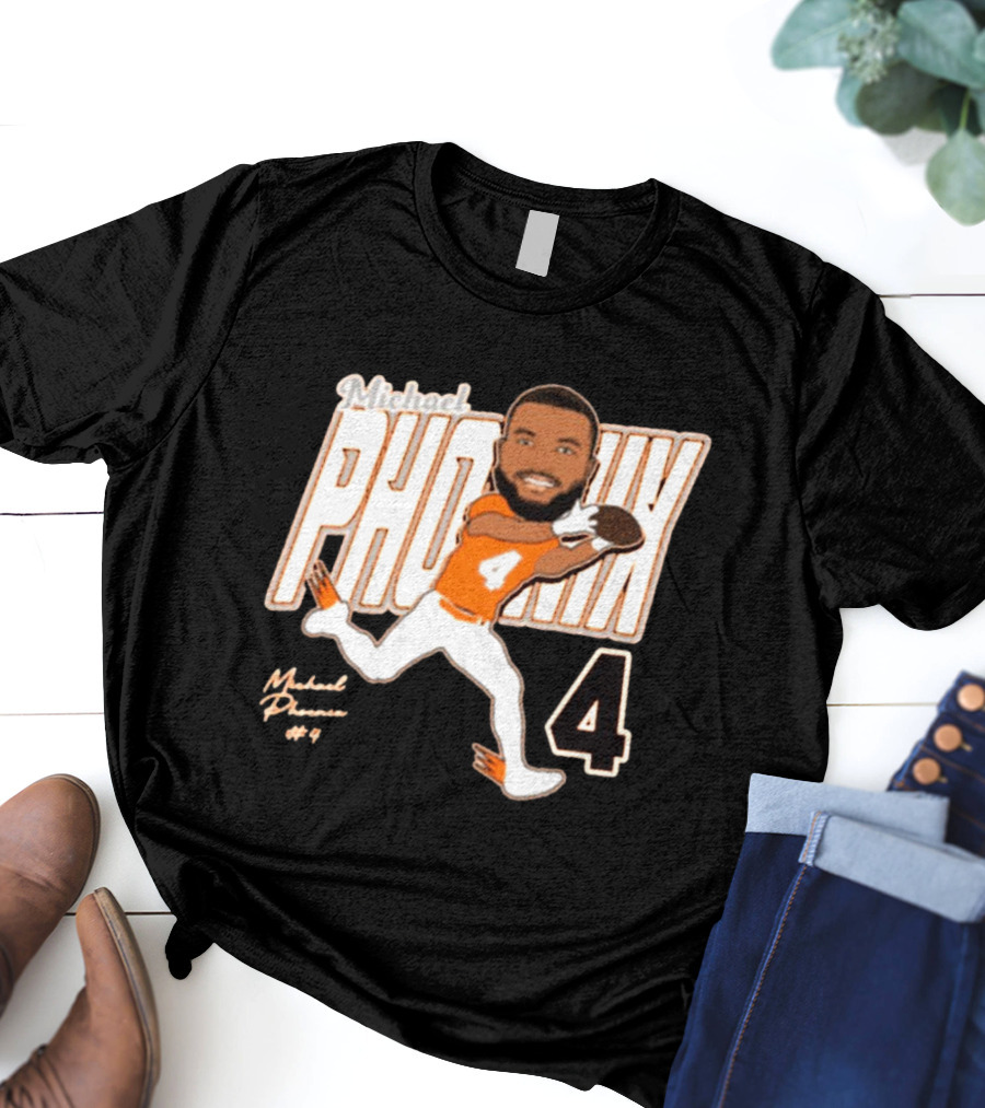 Michael Phoenix 4 Sam Houston Bearkats Football Caricature Signature T-Shirt