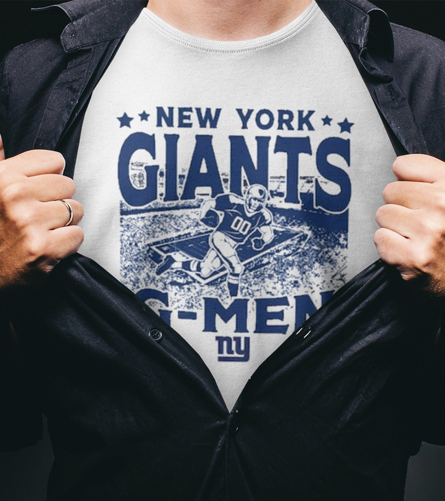 New York Giants Gameday G-Men Vintage Stadium Football T-Shirt