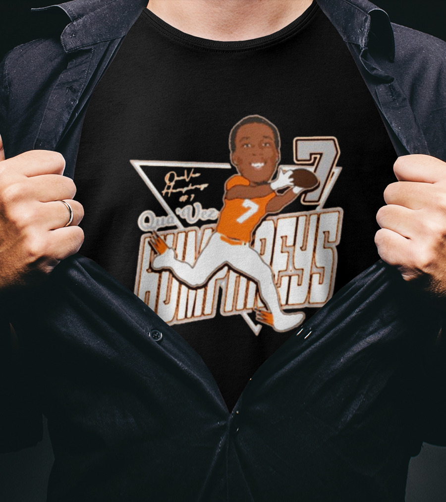Qua’Vez Humphreys 7 Sam Houston Bearkats Football Caricature Signature T-Shirt