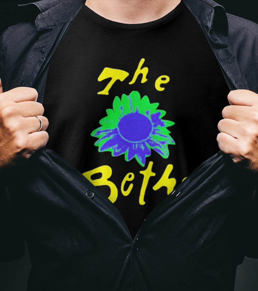 The Beths Bright Blue Green Flower T-Shirt