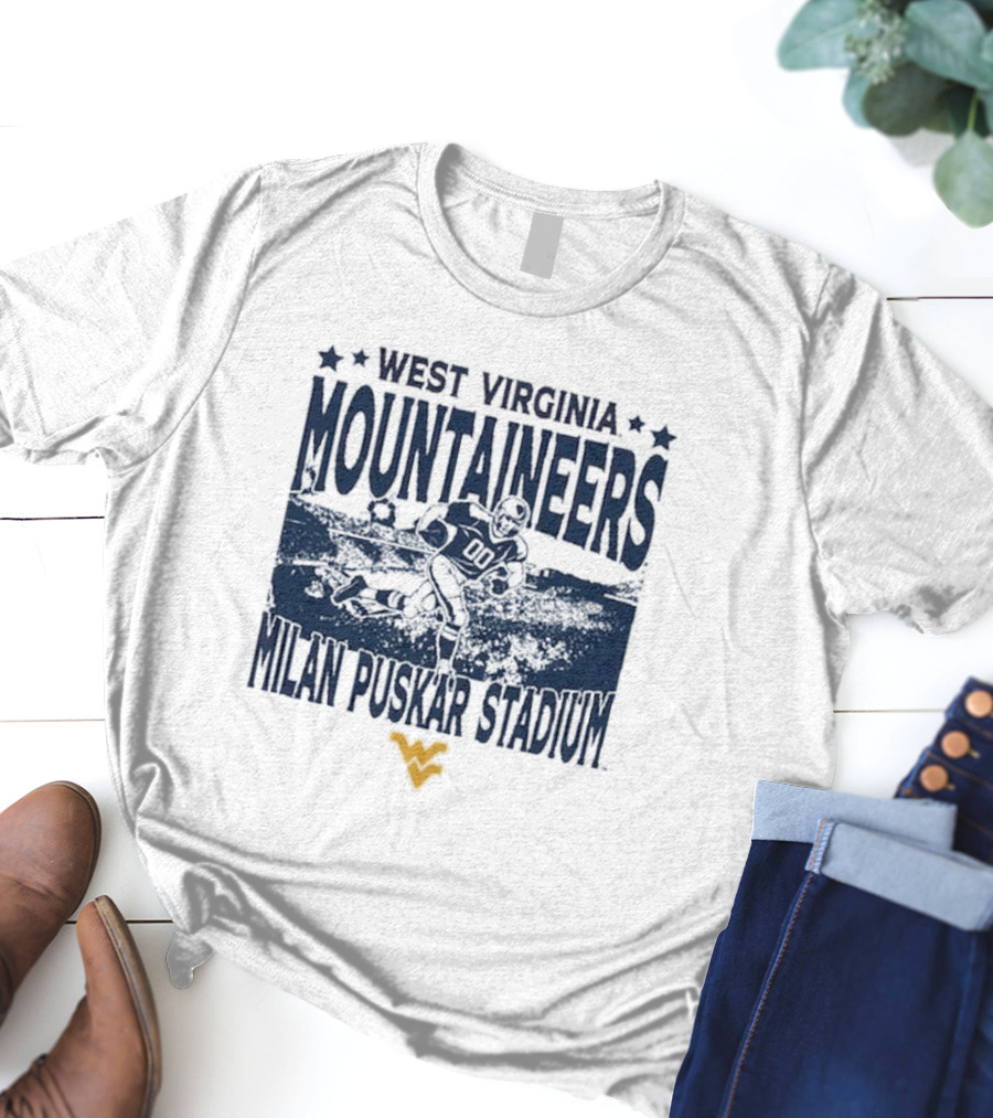 West Virginia Mountaineers Milan Puskar Stadium Vintage Gameday T-Shirt